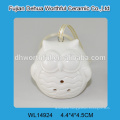 New arrival white porcelain hanging owl for home decoration